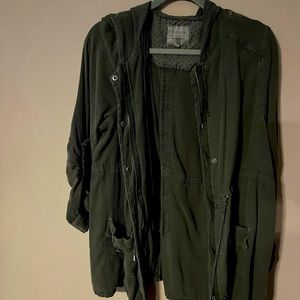 Green bomber jacket